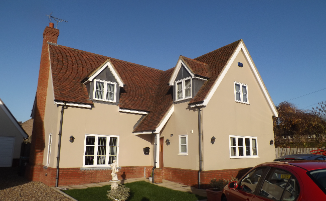 A beige coloured property in Saffron Walden